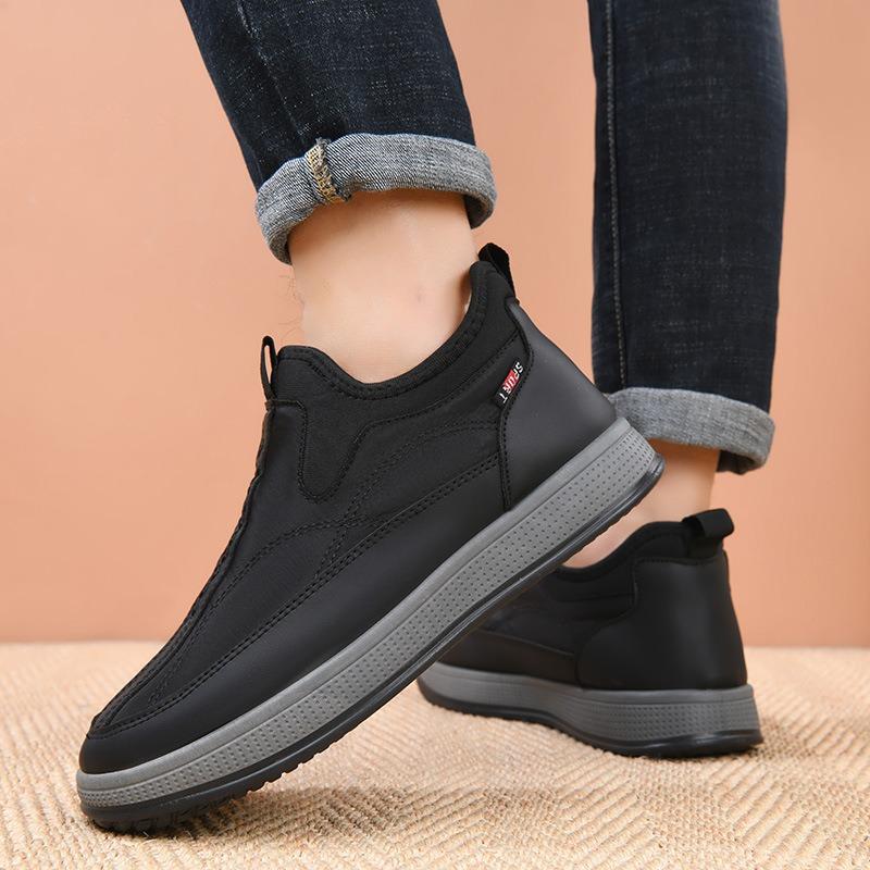 Winter new dad shoes cotton boots one pedal piled thickened snow boots comfortable warm medium and old cotton shoes