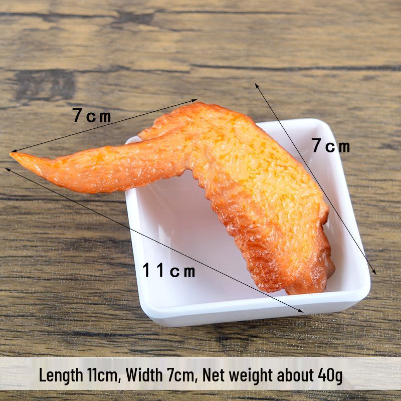 Simulated Fried Chicken Leg & Wing Keychain - Chicken Nugget & Popcorn Food Toy Pendant