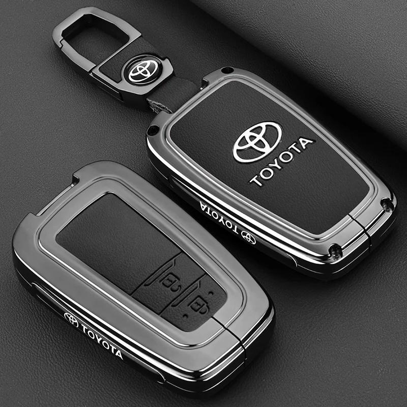 svagd6 Zinc Alloy Car Remote Key Case Cover for Toyota CHR Prado Prius Camry Corolla RAV4 - Durable Replacement Key Shell Accessory