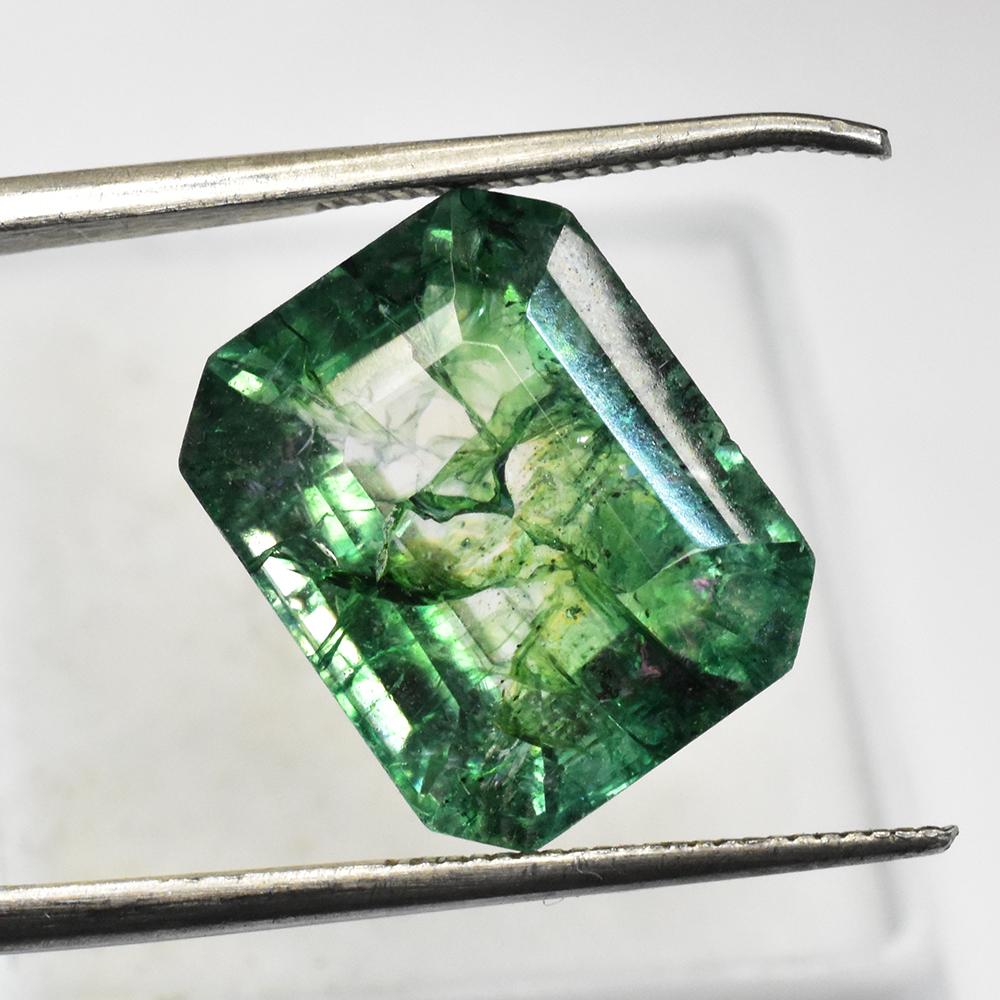 Natural Green Emerald Loose Gemstone 9.95 Ct Emerald Cut for Jewelry Making and Gem Collections