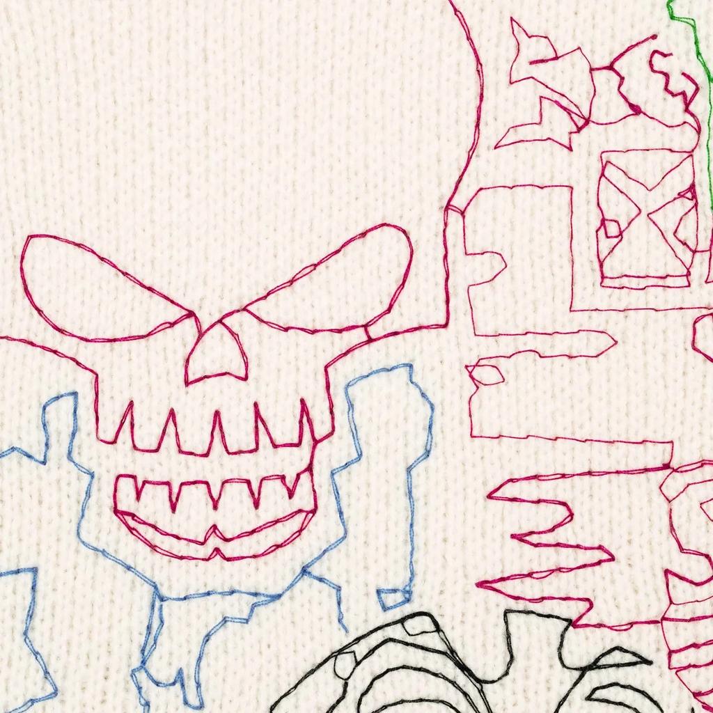 Supreme Collage Embroidered Sweater White