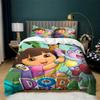 3-Pcs Dor-a the Explorer Queen Bedding Set,All Season Ultra Soft Quilt Cover Lightweight Graphic Duvet Cover Set for Kids