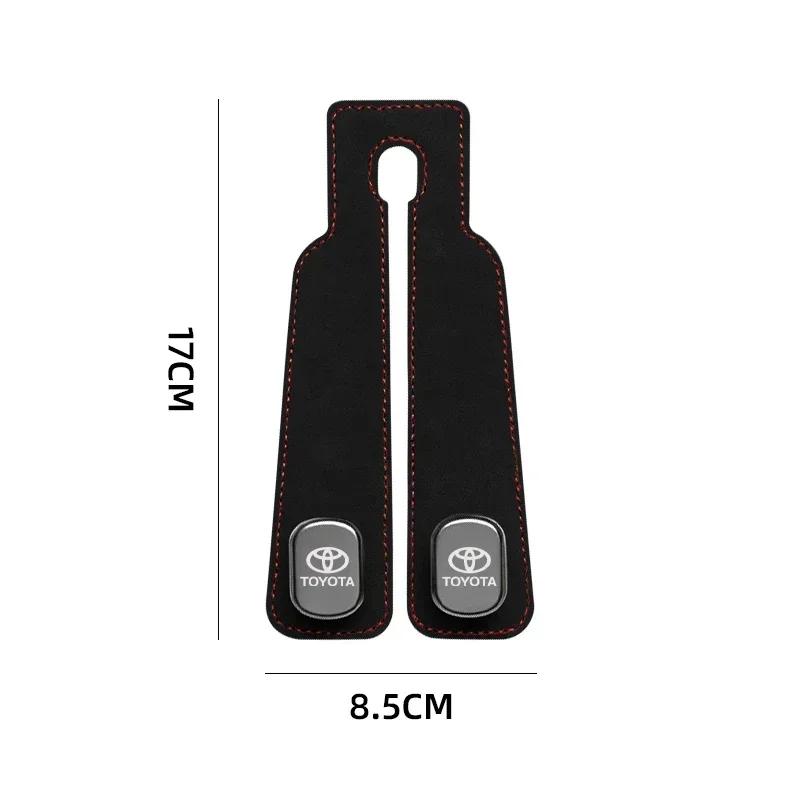 Car stickers Car Headrest Hook Premium Suede Rear Seat Hanging Dual Hook For Toyota Corolla PRADO Yaris Camry Vios