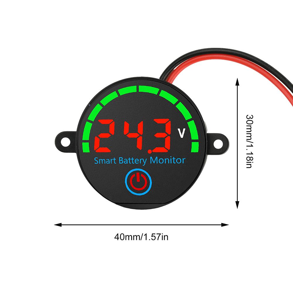 DC 7-55V Battery Level Indicator with Screw Holes Voltage/Charge Monitor Level Indicator Voltage Battery Charging Tester