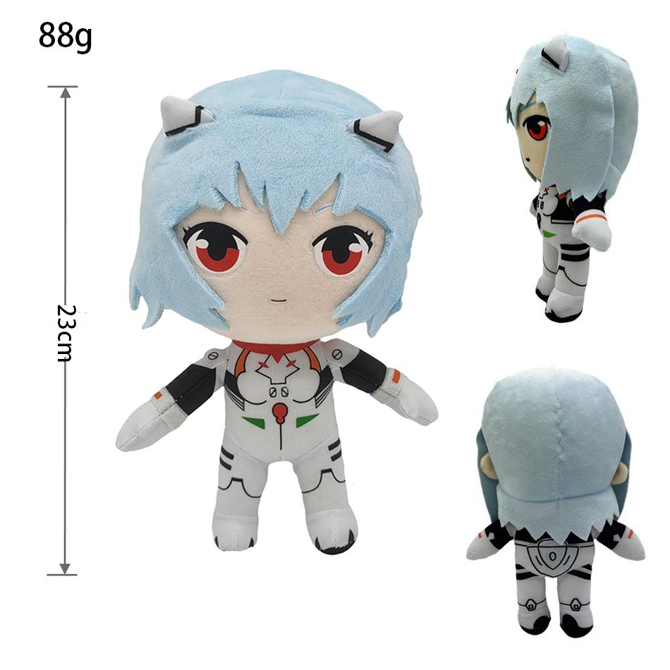 20CM Ayanami Rei peluche Asuka Langley Soryu Rei peluche Ray japonés Anime Kawaii lindos juguetes de dibujos animados muñecas cama regalo