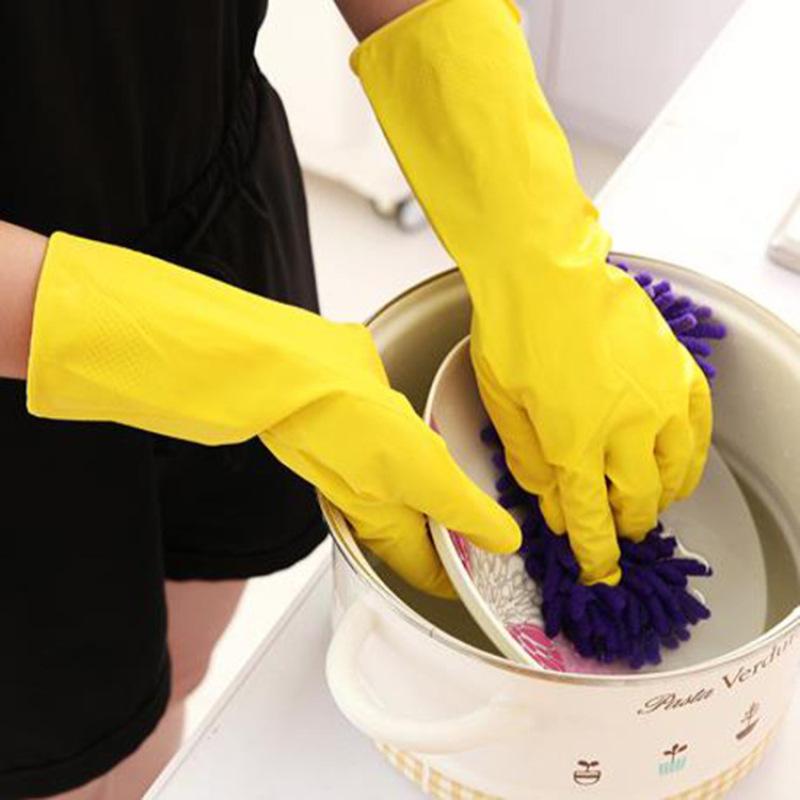 Durable PVC Dishwashing Gloves, Kitchen Cleaning Gloves, Waterproof  Heat Resistant Rubber Gloves for Household Chores, Laundry, and More