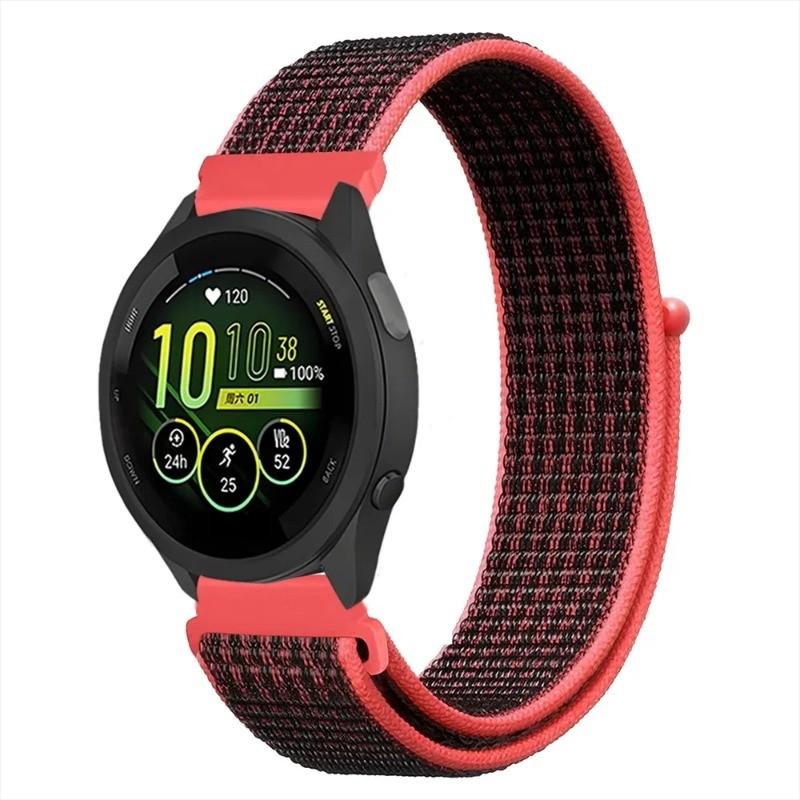 20/22mm Braided Nylon Loop Watchband for Garmin Approach S50 Garmin Vivoactive 6/5/D2 Air X10/Bounce