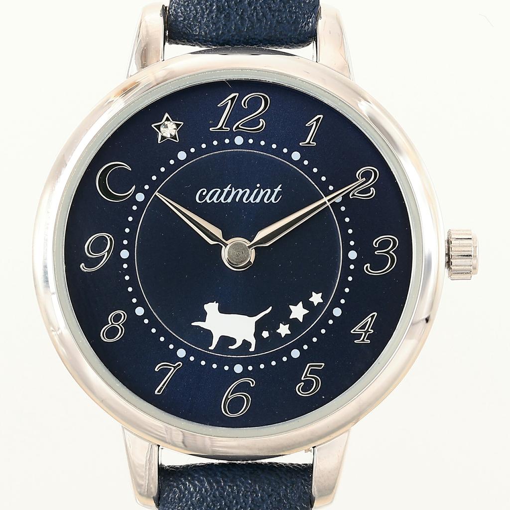 Free shippingBirthday cat lover giftWomens synthetic leather strapWhite walking starry skyStylishCuteCat motifCat goodsCat merchandiseGift womenMiddle
