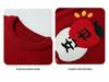 Red Family Sweater Set: Festive Year of the Horse Round Neck Jumper for Parents and Kids
