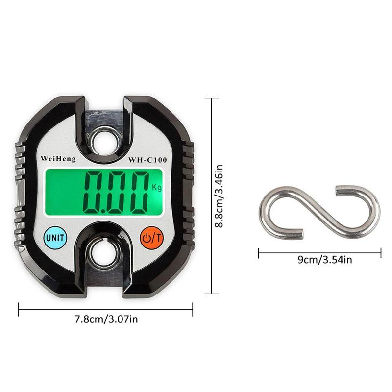 Mini Crane Scale 300kg 150kg 50g Portable Digital Stainless Steel Hook Hanging Livestock Scales Loop Heavy Duty Weight Balance