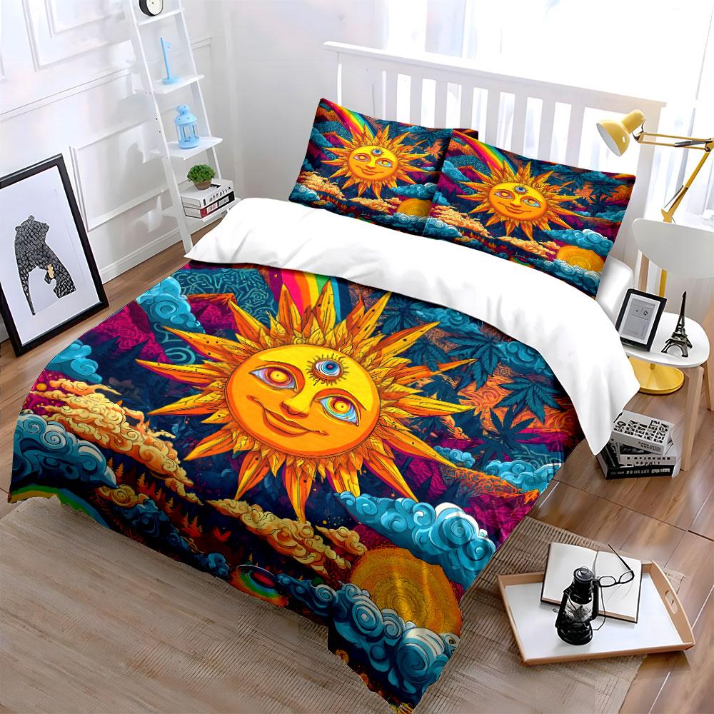 "Vivid cosmic sunshine dreamscape" Bedding sets Duvet covers Pillowcases(1* Duvet Cover 2* Pillowcases without duvet insert)