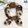 56Cm Ladies Headband Cotton Linen Square Scarf Korean College Girls  Elegant Neck Scarves Sun Protection Headscarf