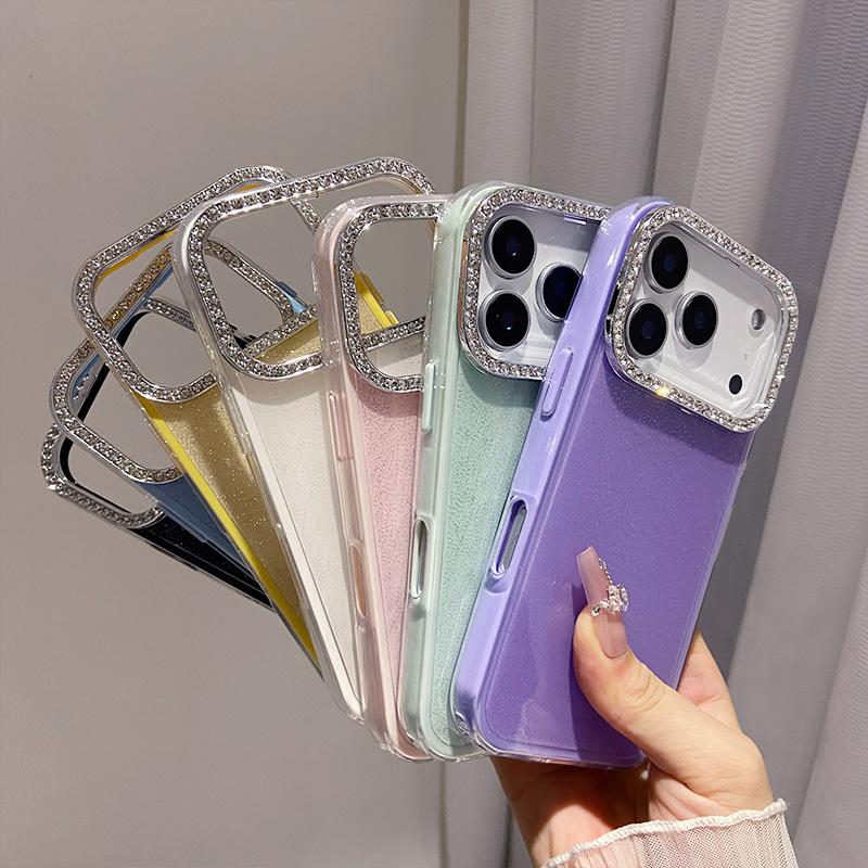 Luxus Glitzer Diamant Strass Handyhülle für IPhone 17 Air 16 Pro Max 15 14 13 12Pro 2 in 1 Stoßfeste Rückabdeckung Caque