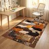 Cat Theme Crystal Velvet Rug Personalized Custom Name Text Soft Floor Mat Home Decor