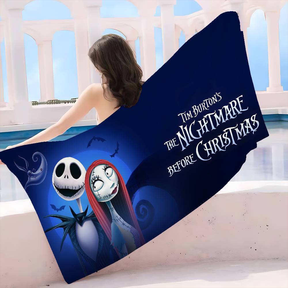 Anime The N-Nightmare B-Before C-Christmas Microfiber Blanket Drying Beach Towels Oversized Super Absorbent Pool Towel Blanket