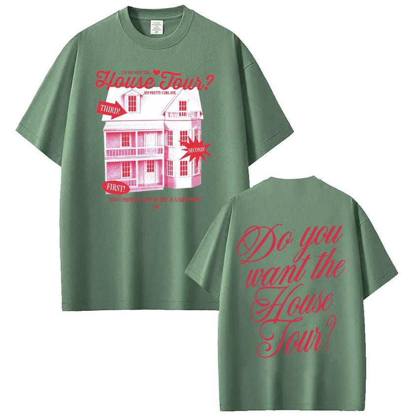 Do You Want The House Tour Sabrina Carpenter Print Tshirt Man Woman Harajuku Short Sleeve Casual TShirt Aesthetic Tshirts Top