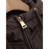 Winter Damesmode Verticale Kraag Strik Capuchon Taille Gevulde Jas Licht Warm Losse Jas