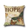 Vintage Butterfly Pattern Throw Pillow Cover Classical Artistic Style Decorative Cushion Case Sofa Bed Home Decor Pillowcase