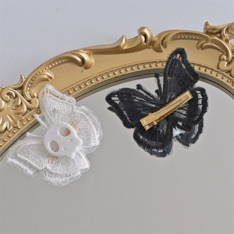 Vintage Dark Hairpin Steampunk Skeleton for Head Hair Clip Angel for Butterfly Headdress Hair Accessories for Performanc
