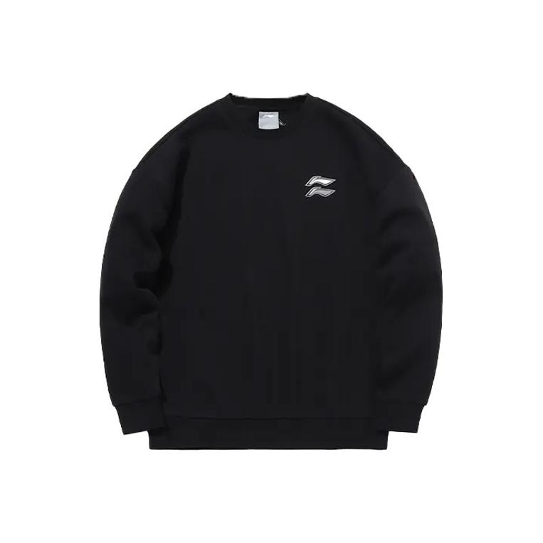 

Li-Ning Осенний флисовый теплый спортивный повседневный пуловер с круглым вырезом и длинными рукавами для улицы, мужской свитшот AWDUA51-5