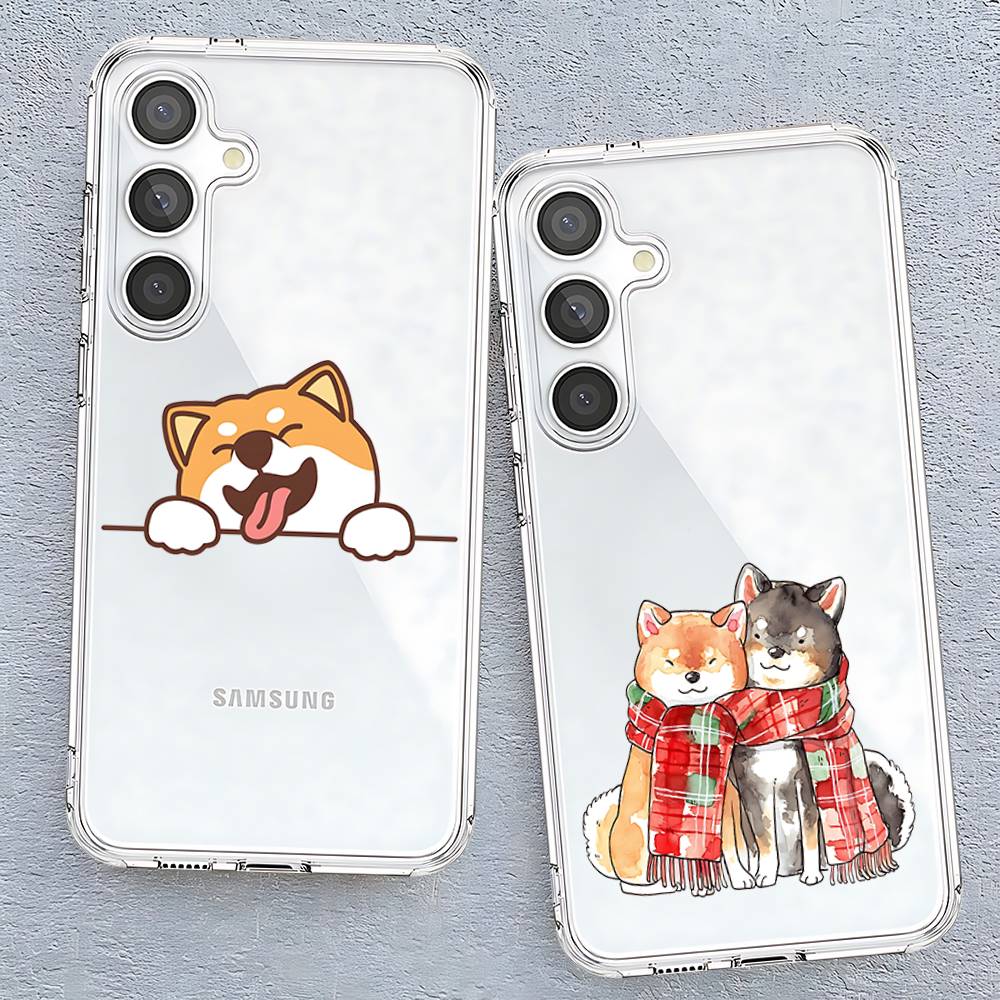 S-Shiba I-Inu Phone Case For Samsung Galaxy Transparent Cover A52 A12 A51 S21 Edge S22ULTRA S23 S24 S20LITE Plus Ultra