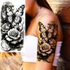 1 Sheet Sexy Butterfly Sunflower Plum Temporary Tattoos For Women Girls Waist Breast Arm Forearm Flower Fake Temp Tattoo Sleeve