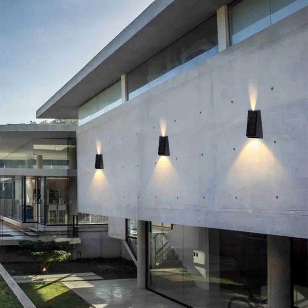 Decoration Solar wall lamp Led solar lights Color Changing Waterproof Wall Lamp Solar Lighting For Walkway Fence Stairs