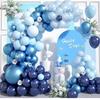 Balloon Blue Balloon Chain, Wreath Set Metal Blue Navy Birthday Party Decoration