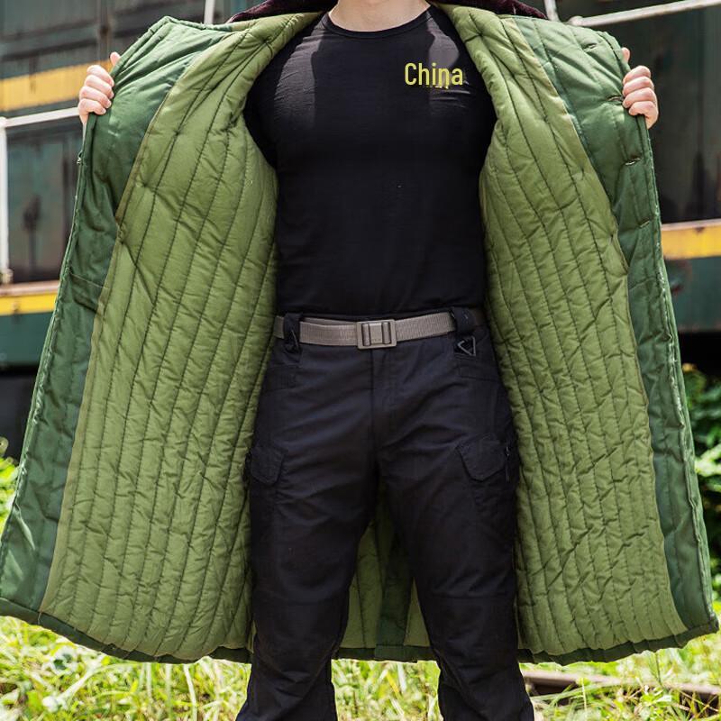 Men's Military Green Thickened Cotton Work Coat