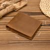Men's Leather Short Wallet, Crazy Horse Leather, Multi Card Slot, 30% Off, Wallet Clip Layer, Cowhide Wallet