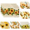 Sonnenblumen-Tischsets Lebhaft Gelb Floral Tischsets Sommer Küchen-Dekor Waschbar Hitzebeständig Perfekt für Esszimmer Cafe Party