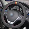 Black suede steering wheel cover for BMW F20 F21 F22 F23 F30 F31 F34 F32 F33