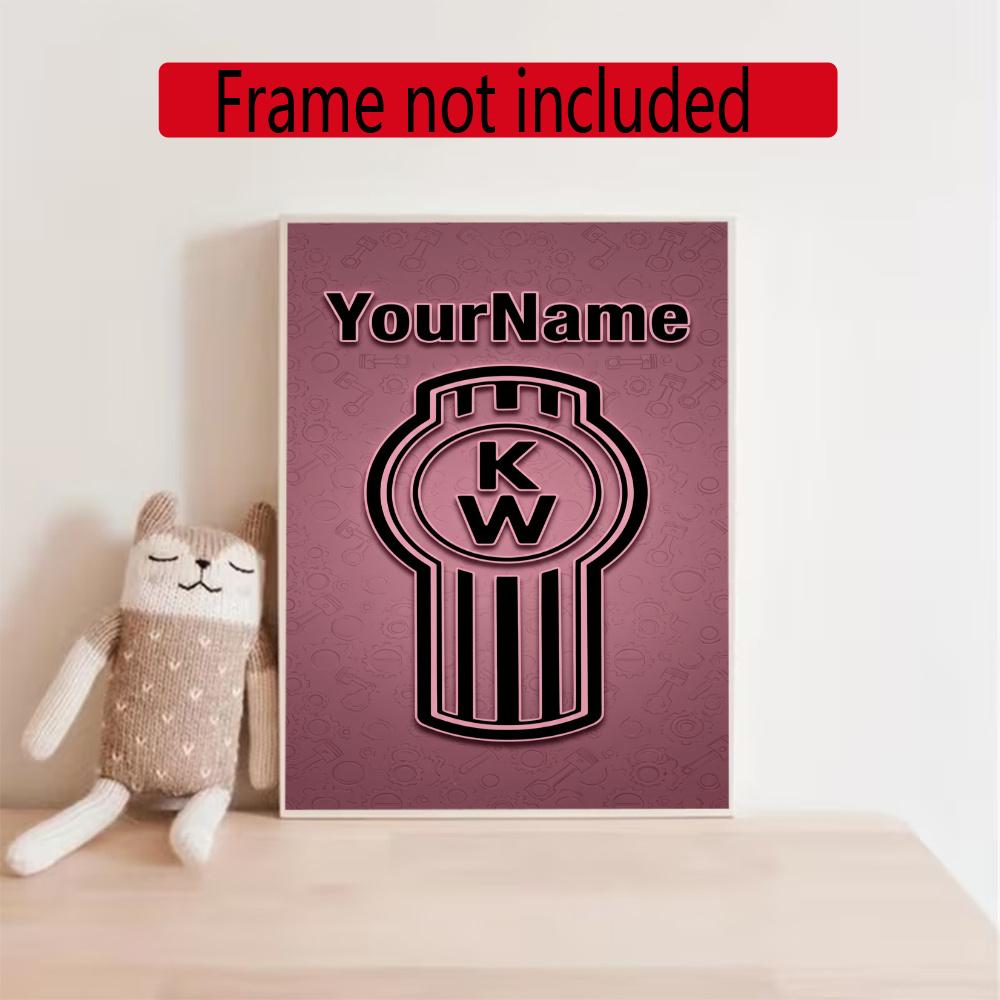Kw Heavy Trucks Customize Your Name Diamond Painting Round Diamond Diy Frameless Holiday Artwork Suitable For Home Office Wall Decoration