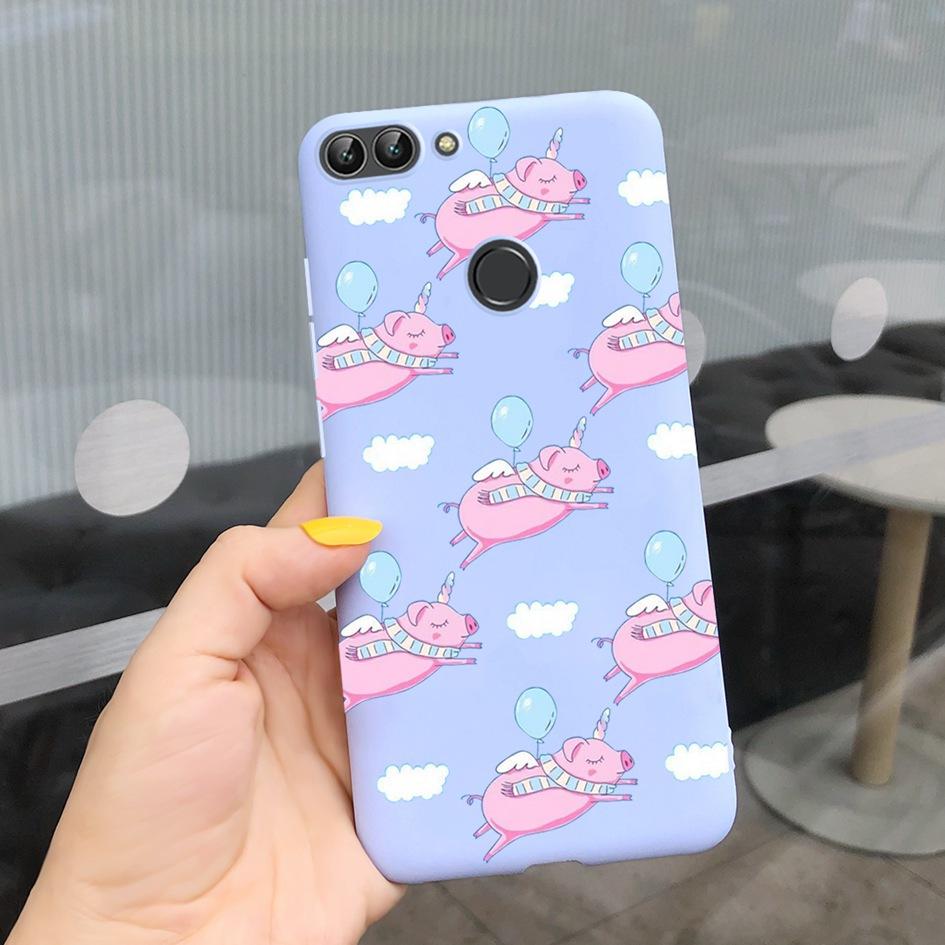For Huawei P Smart Case For Huawei P Smart 2018 Daisy Flower Phone Case FIG-LX1 Soft Tpu Silicone Back Cover On PSmart 5.65" Bag