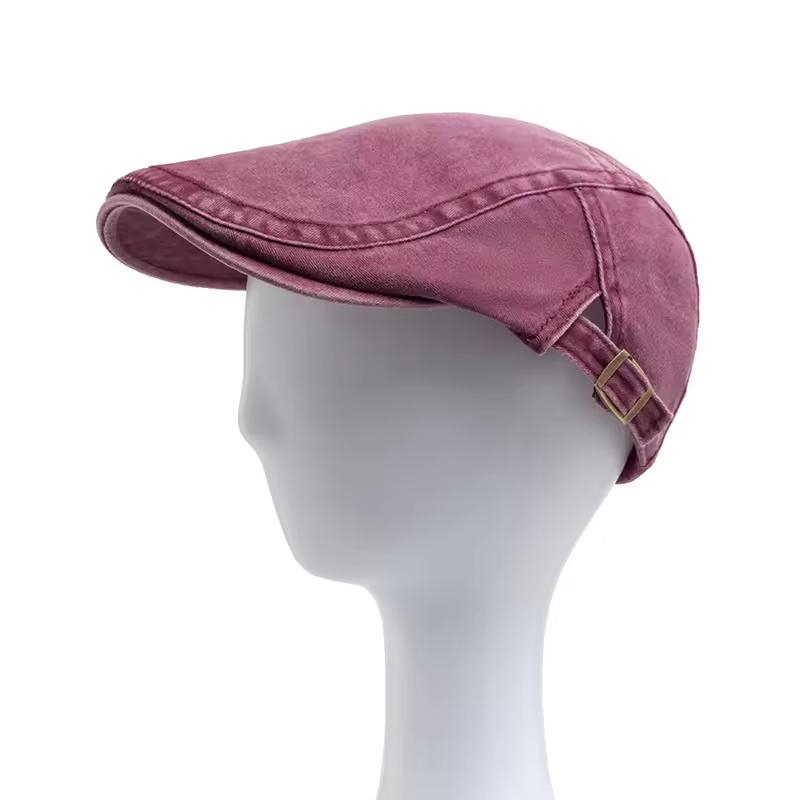 Ny vintage bomullsbasker Herre Kvinner Mote Flat Visir Cap Uformell Høst Berets Retro Newsboy Hat Sommer Unisex Justerbar