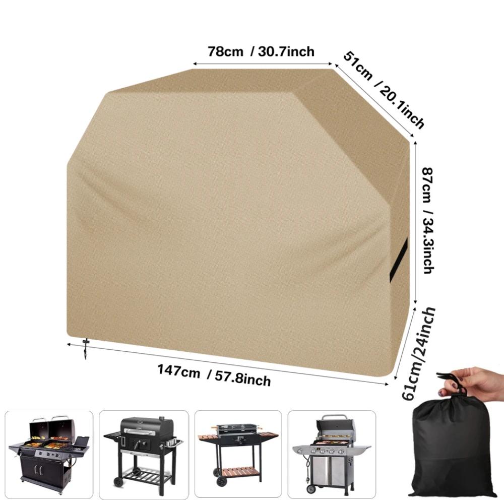 

Grill Cover BBQ Outdoor Grill Covers Charcoal Gas Grills Waterproof Rip-Proof Weather-Resistant Anti-UV Barbecue Cover