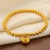 Elegante Bracciale Dorato con Perline Fu per Donna - Portafortuna & alla Moda Regalo di Capodanno