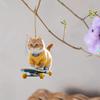 Unique Acrylic Flat Skateboard Cat Car Decoration Adorable Cartoon Style For Interior Charm