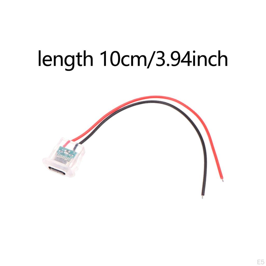 2-pin Cable for Female Chassis Type C, USB C Connector, Compact, Easy To Use, Waterproof