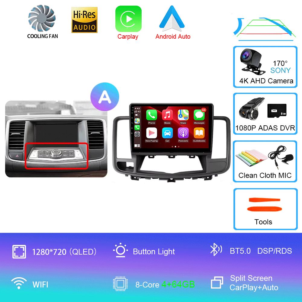 Android 14 Car Radio For Nissan Teana J32 2008 - 2013 Multimedia Video Player Navigation stereo GPS