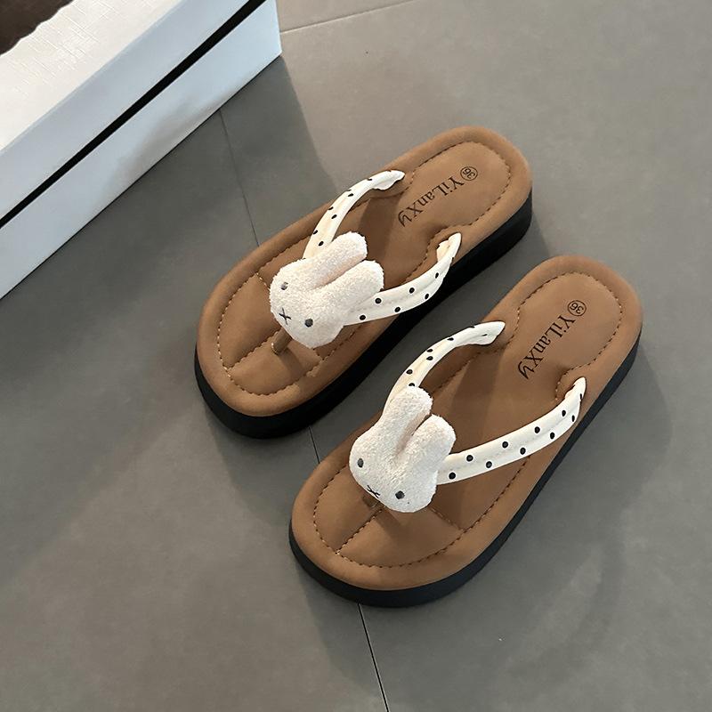 

Модные универсальные повседневные мультяшные шлепанцы Tutu 2025 лето женские новые на толстой подошве для улицы сандалии с перемычкой для пальца 40