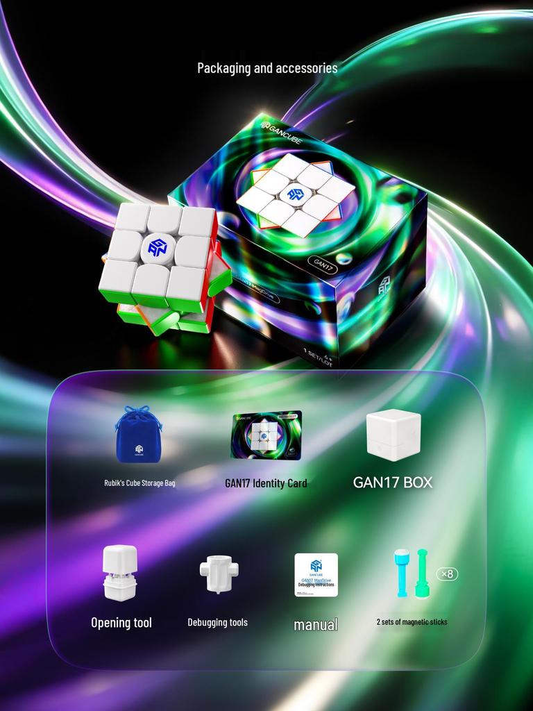 MagDriveUV 3x3x3 Cube: Magnetic Levitation Diamond Surface Competition Toy