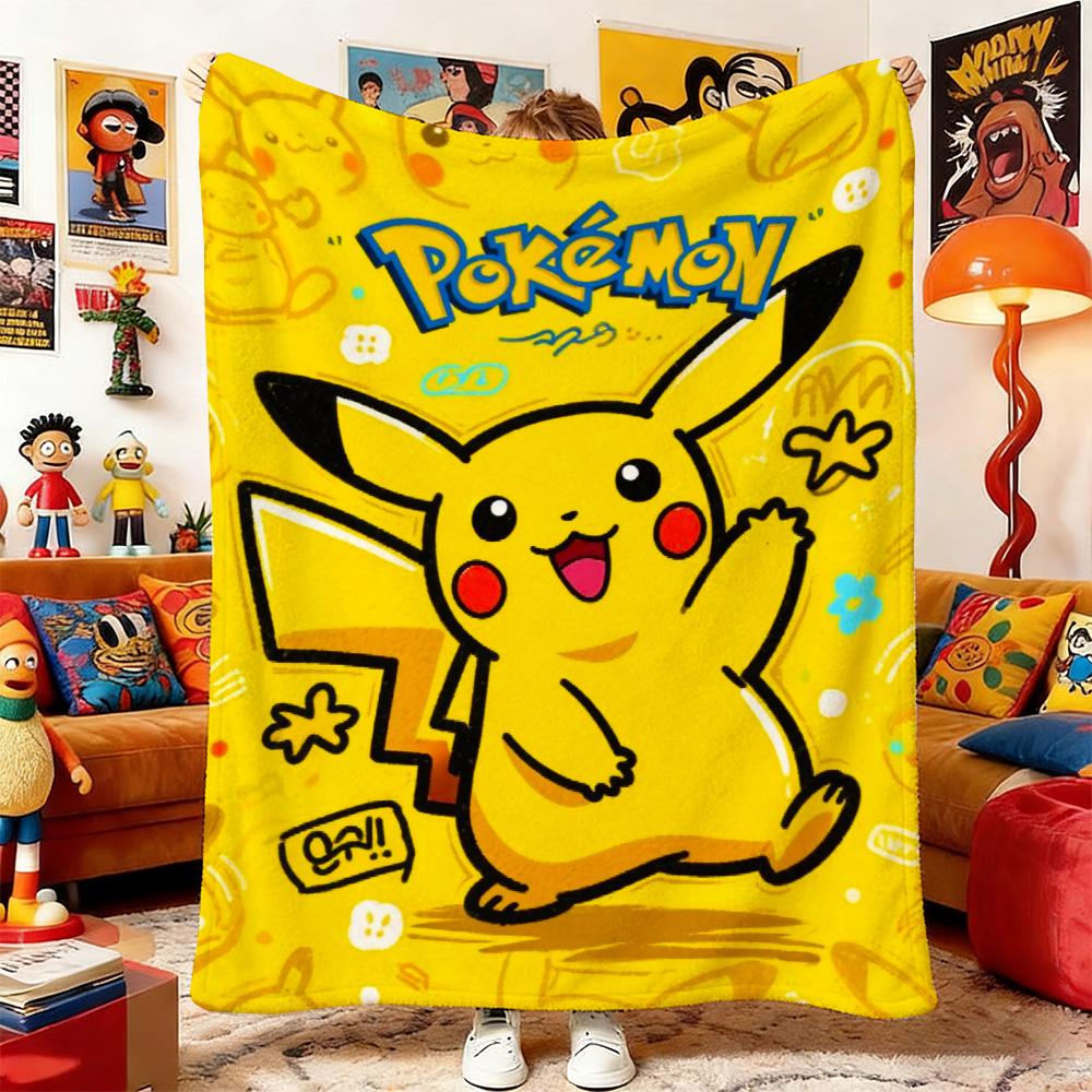 Double Bed Blankets and Bedspreads P-Poke-mons Fluffy Blanket Bedspread the Anime Home Decoration Sofa Picnic Throw & Throws Nap