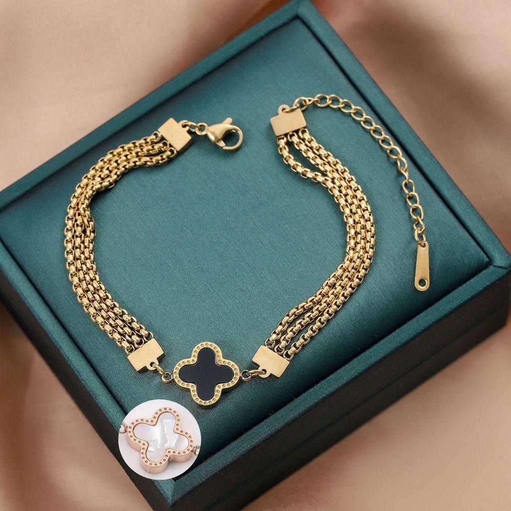 Elegantes Damenarmband aus Titanstahl - Stilvolles High-End-Design, Leichter Luxus, Vielseitiges Modeaccessoire