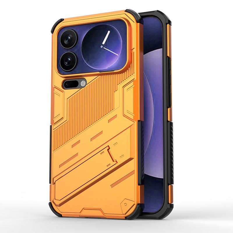 Applicable to Xiaomi 17ProMax punk phone case Xiaomi 15TPro bracket Xiaomi 14T anti-drop protective case