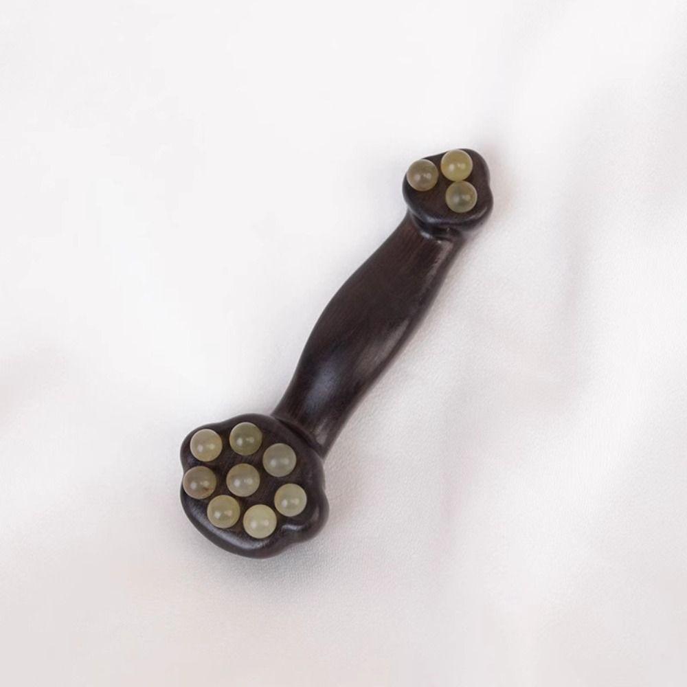 Wooden Handle Guasha Face Massager Tool Antistatic Face Manual Massager  Skin Scraping