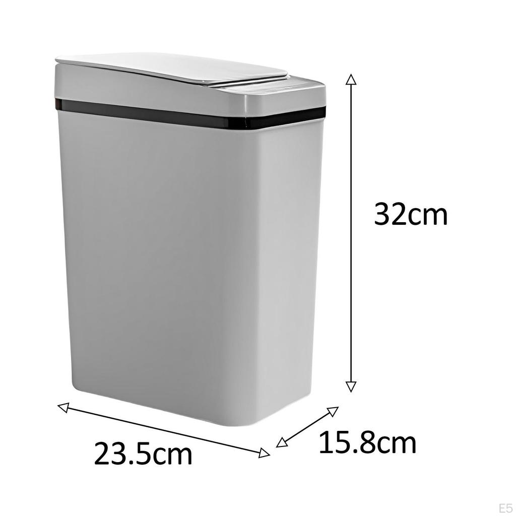 Berührungslose Mülleimer für das Badezimmer, Wasserdichte schmale Abfalleimer, Rechteckig platzsparend Modern