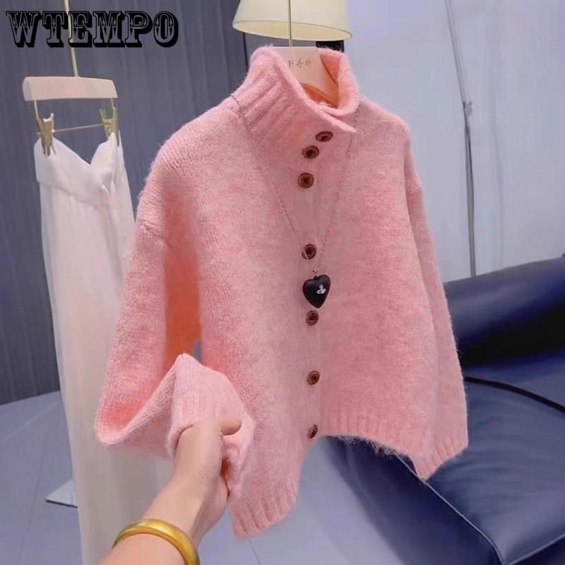Winter Retro Loose Autumn/Winter Knitted Cardigan Sweater for Women