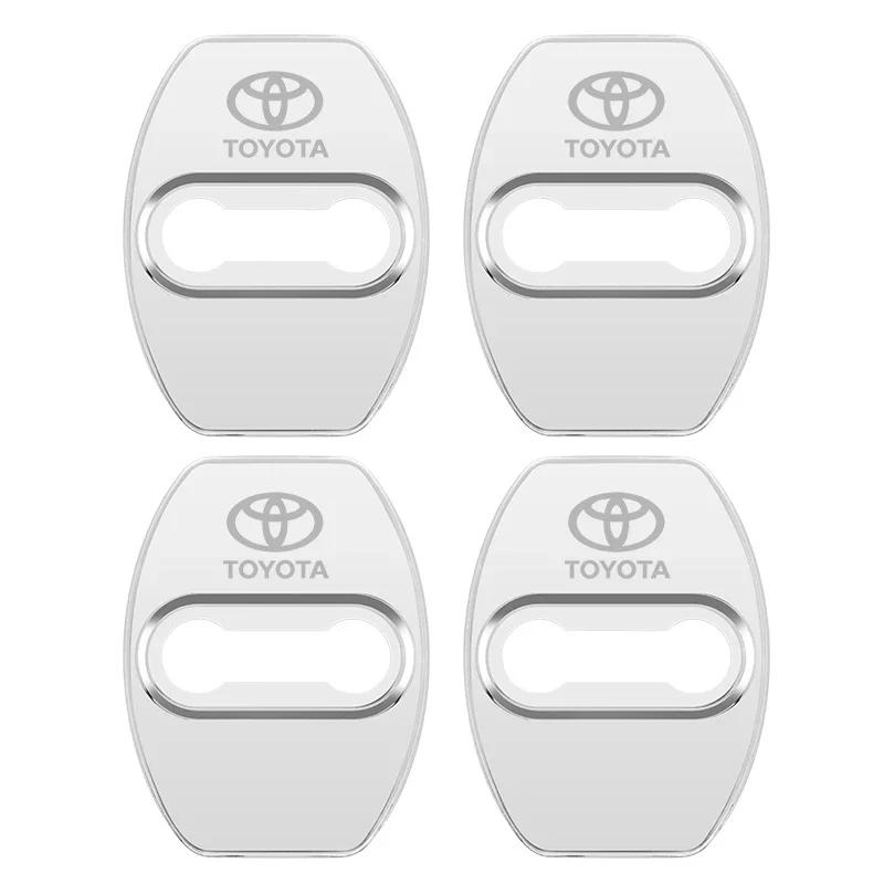WTRK1 4pcs Car Stickers Car Door Lock Cover Auto Emblems Case For Toyota TRD Camry Corolla Rav4 Yaris Prius