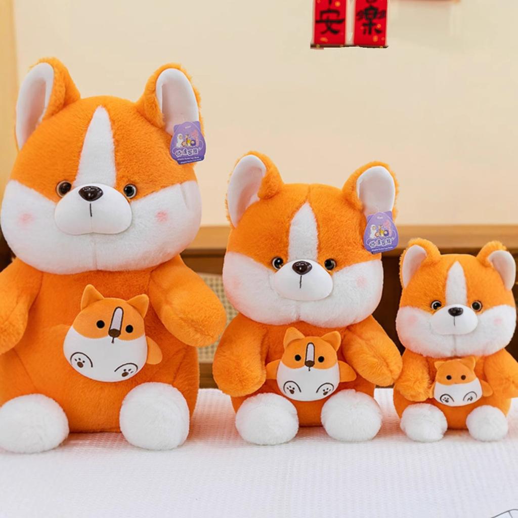 Cute Little Fox Doll Little Doll Corgi Plush Toy Pig Grab Machine Doll Birthday Gift Girl